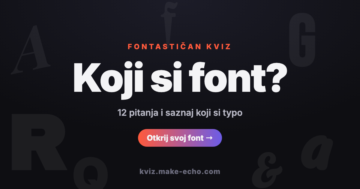Koji si font?